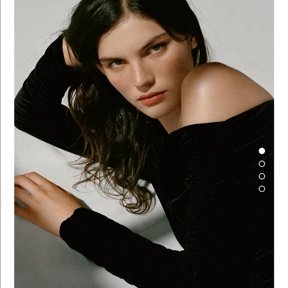 Zara ruched velvet top NWT - Picture 3 of 7